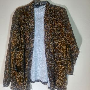 Animal Print Mid Sleeve Cardigan